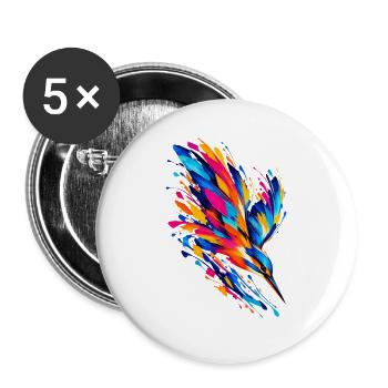 Prismatischer Eisväger - Buttons groß 56 mm (5er Pack) - Weiß - Vorne