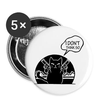 Cat cat - Buttons groß 56 mm (5er Pack) - Weiß - Vorne