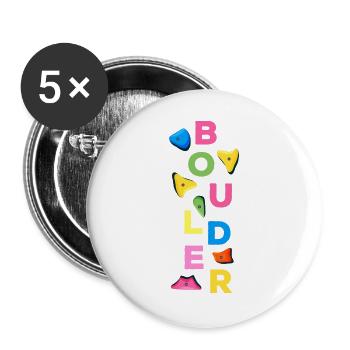 Klettern Bouldern Kletterwand - Buttons groß 56 mm (5er Pack) - Weiß - Vorne