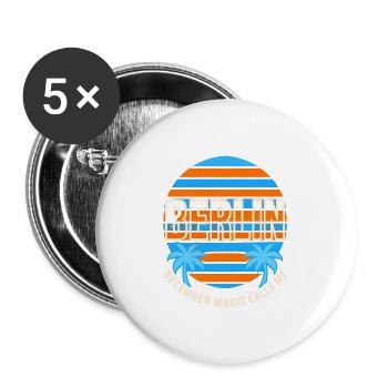 Berlin December Magic Calls Me Berlin Weihnachten - Buttons groß 56 mm (5er Pack) - Weiß - Vorne
