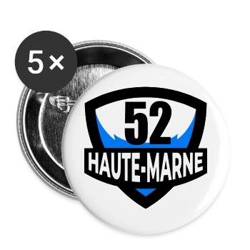 52 Haute-Marne - Buttons groß 56 mm (5er Pack) - Weiß - Vorne
