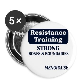 Menopause-Knochen, Widerstandstraining - Buttons groß 56 mm (5er Pack) - Weiß - Vorne