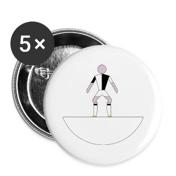 Miniaturgeometrische Figur - Buttons groß 56 mm (5er Pack) - Weiß - Vorne