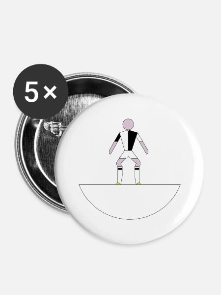 Miniaturgeometrische Figur - Buttons groß 56 mm (5er Pack) - Weiß