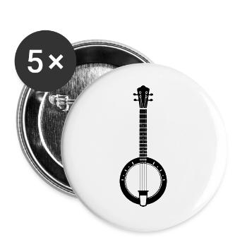 Banjo - Buttons groß 56 mm (5er Pack) - Weiß - Vorne