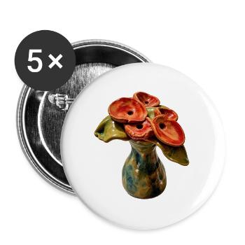 Kwiat_SpokoLoko - Buttons groß 56 mm (5er Pack) - Weiß - Vorne