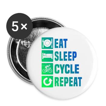 Geschenkidee für einen Roadbike mit Roadbike - Buttons groß 56 mm (5er Pack) - Weiß - Vorne