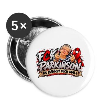 Kämpferischer Mut Ausdruck - Buttons groß 56 mm (5er Pack) - Weiß - Vorne