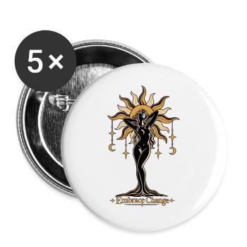Embrace Change Celestial - Buttons groß 56 mm (5er Pack) - Weiß - Vorne