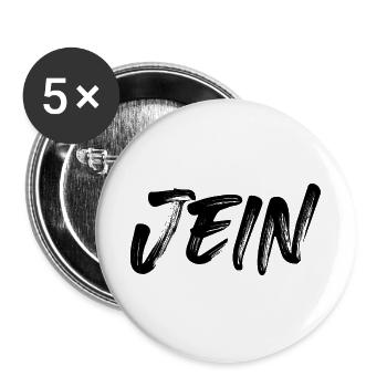 Jein - Buttons groß 56 mm (5er Pack) - Weiß - Vorne