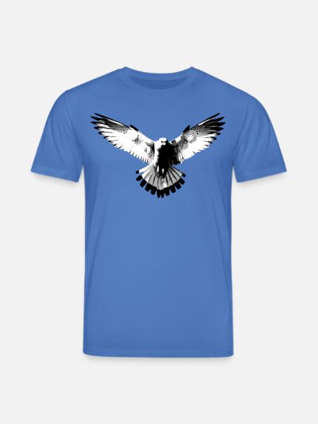 Falcon black and white - Stanley/Stella CREATOR Unisex Organic T-Shirt - mindful blue