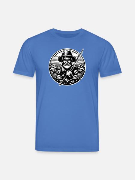 Angler Logo - Stanley/Stella CREATOR Unisex Organic T-Shirt - mindful blue