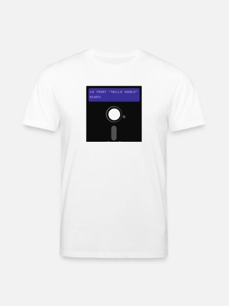floppy disk - Stanley/Stella CREATOR Unisex Organic T-Shirt - white