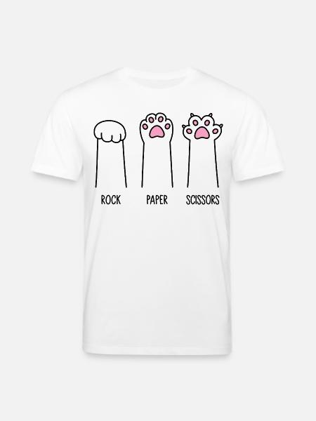 Rock Paper Scissors - Stanley/Stella CREATOR Unisex Organic T-Shirt - white