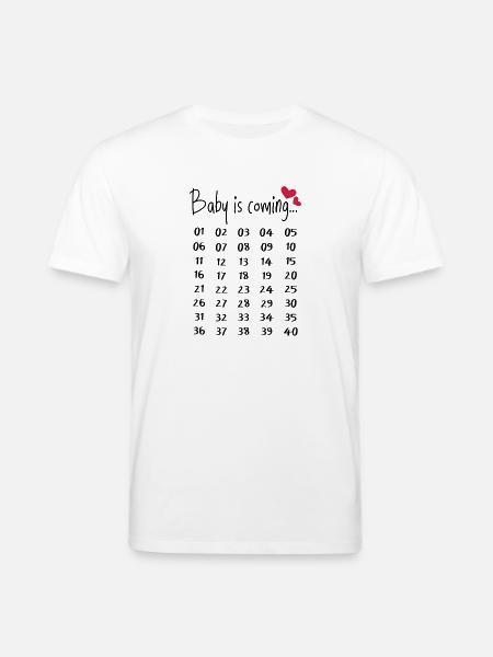 Sjov graviditet gravid gave forældre - Stanley/Stella CREATOR økologisk unisex-T-shirt - hvid