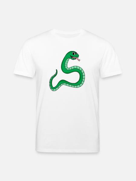 Schlange - Stanley/Stella Unisex Bio-T-Shirt CREATOR  - Weiß