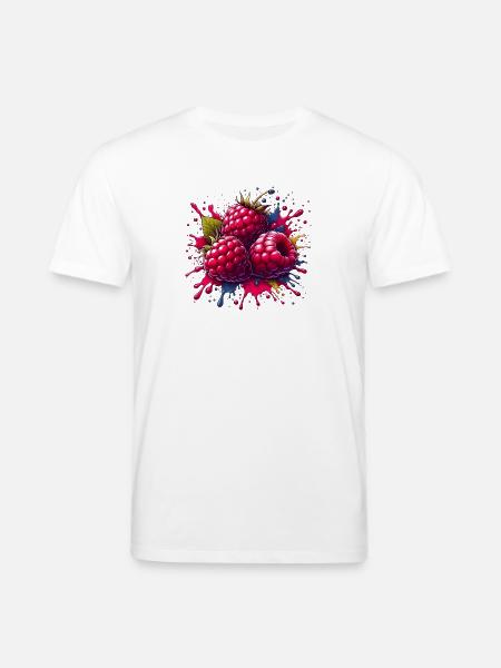 Himbeeren-Farbexplosion - Stanley/Stella Unisex Bio-T-Shirt CREATOR - Weiß