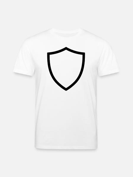 shield icon logo shape security - Stanley/Stella CREATOR Unisex Organic T-Shirt - white