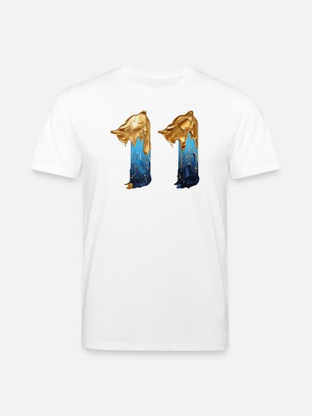 NEJ. 11 NUMMER 11 SEJ 11 ÅRS FØDSELSDAG - Stanley/Stella CREATOR økologisk unisex-T-shirt - hvid