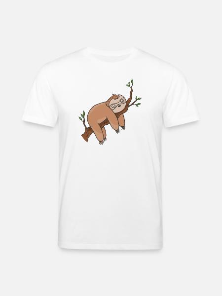 Faultier - Stanley/Stella Unisex Bio-T-Shirt CREATOR  - Weiß