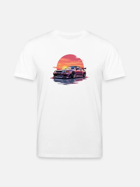 Skyline Sunset - Stanley/Stella CREATOR Unisex Organic T-Shirt - white