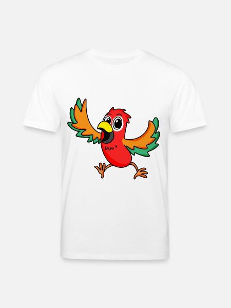 perroquet - T-shirt bio CREATOR Stanley/Stella Unisexe - blanc