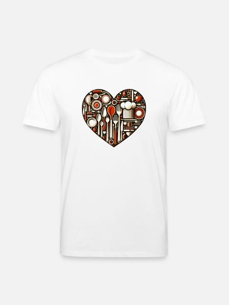 Küchenliebe Herz - Stanley/Stella Unisex Bio-T-Shirt CREATOR - Weiß