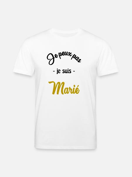 JUST MARRIED. EVJF - T-shirt bio CREATOR Stanley/Stella Unisexe - blanc