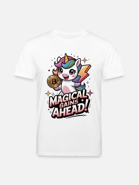 Magical Gains Ahead! - Stanley/Stella CREATOR Unisex Organic T-Shirt - white