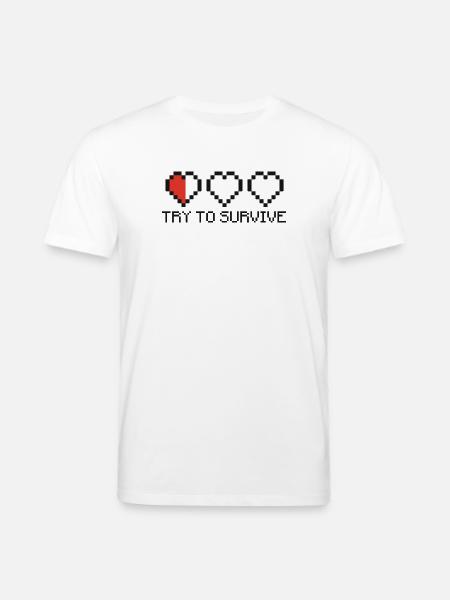 Try to survive 2c T-Shirts - Stanley/Stella Unisex Bio-T-Shirt CREATOR - Weiß