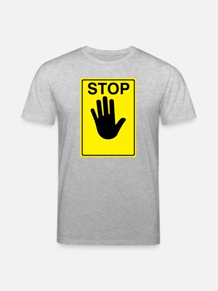 Stop Sign Logo - Stanley/Stella CREATOR Unisex Organic T-Shirt - heather grey