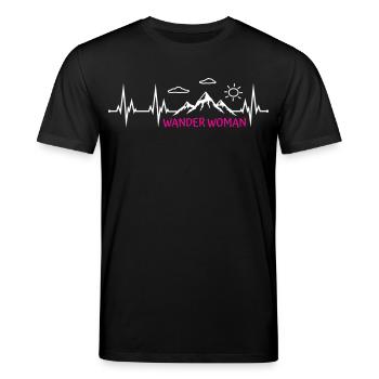 Wander Woman Wanderwoman - Stanley/Stella Unisex Bio-T-Shirt CREATOR  - Schwarz - Vorne - Alina (178cm) & Michal (187cm)