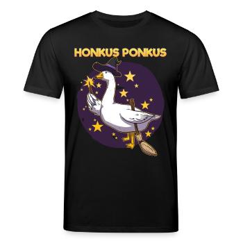 Goose Witch - Stanley/Stella Unisex Bio-T-Shirt CREATOR  - Schwarz - Vorne - Alina (178cm) & Michal (187cm)