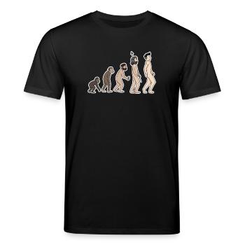 evolution - Stanley/Stella CREATOR Unisex Organic T-Shirt - black - Front - Alina (178cm) & Michal (187cm)