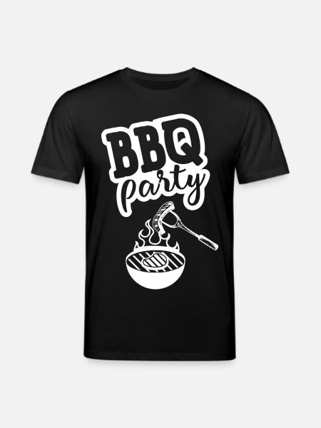 BBQ PARTY Kitchen Apron - Stanley/Stella CREATOR Unisex Organic T-Shirt - black