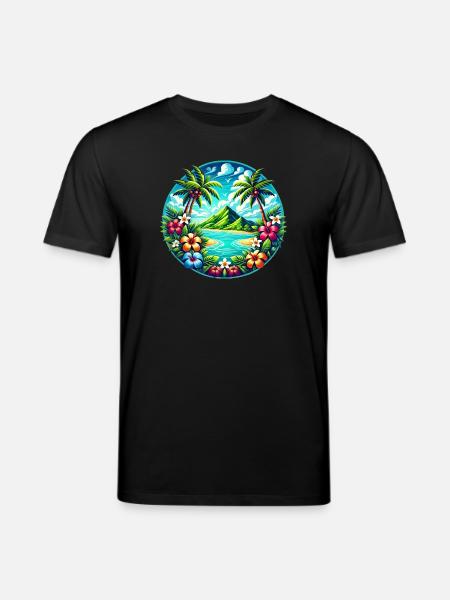 Caribbean Island Logo - Stanley/Stella CREATOR Unisex Organic T-Shirt - black
