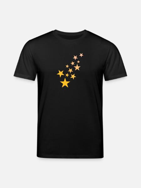 Star asterisk pattern starry sky - Stanley/Stella CREATOR Unisex Organic T-Shirt - black