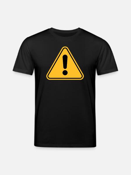 Warning sign / Exclamation point - Stanley/Stella CREATOR Unisex Organic T-Shirt - black