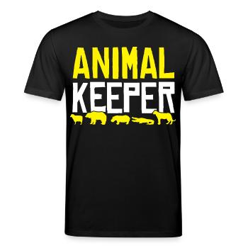 Tierpfleger - Stanley/Stella Unisex Bio-T-Shirt CREATOR  - Schwarz - Vorne - Alina (178cm) & Michal (187cm)