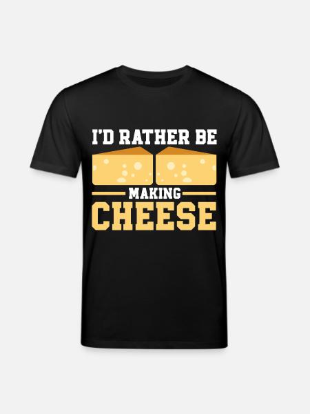 Cheese Making Cheese Lover - Stanley/Stella CREATOR Unisex Organic T-Shirt - black