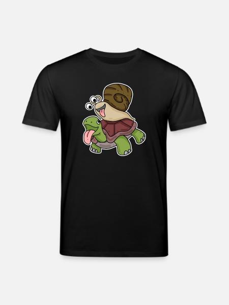 Tortue et escargot - T-shirt bio CREATOR Stanley/Stella Unisexe - noir