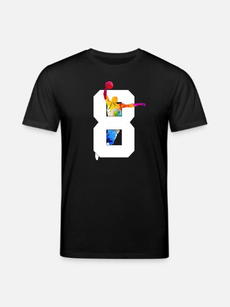 NUMBER 8 BASKETBALL 8TH BIRTHDAY - Stanley/Stella CREATOR Unisex Organic T-Shirt - black