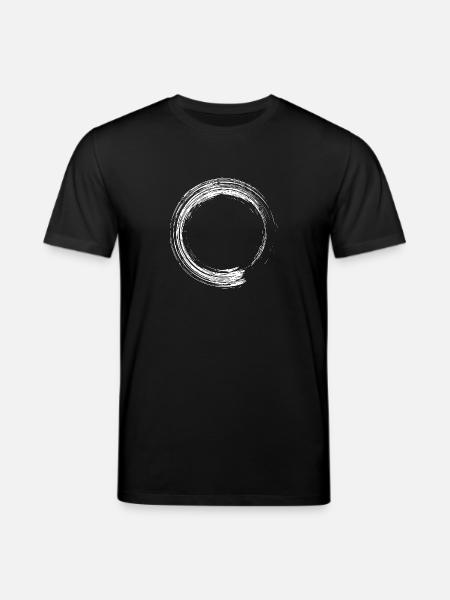 Circle design brush icon white - Stanley/Stella CREATOR Unisex Organic T-Shirt - black