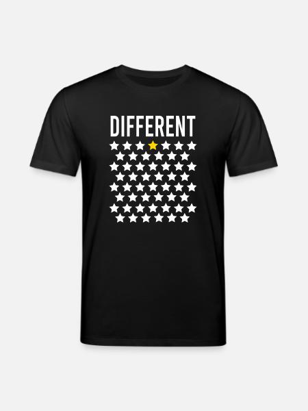 Différent: Étoile dorée au milieu des étoiles - T-shirt bio CREATOR Stanley/Stella Unisexe - noir
