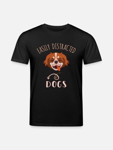 Easily Distracted By Dogs - Stanley/Stella CREATOR Unisex Organic T-Shirt - black