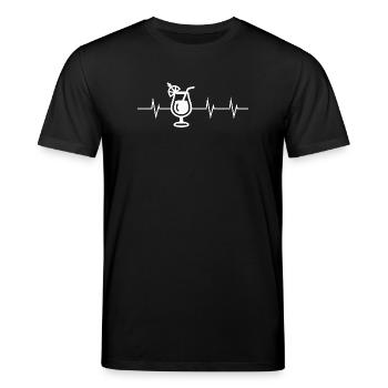 Cocktail Heartbeat – Taste the Vibes - Stanley/Stella Unisex Bio-T-Shirt CREATOR  - Schwarz - Vorne - Alina (178cm) & Michal (187cm)