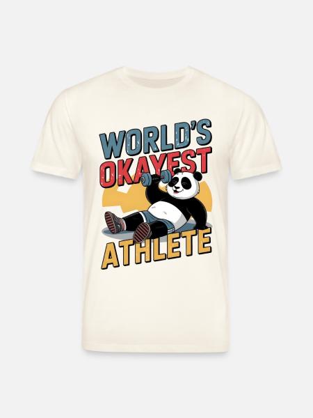 World's Okayest Athlete - Stanley/Stella CREATOR Unisex Organic T-Shirt - natural white