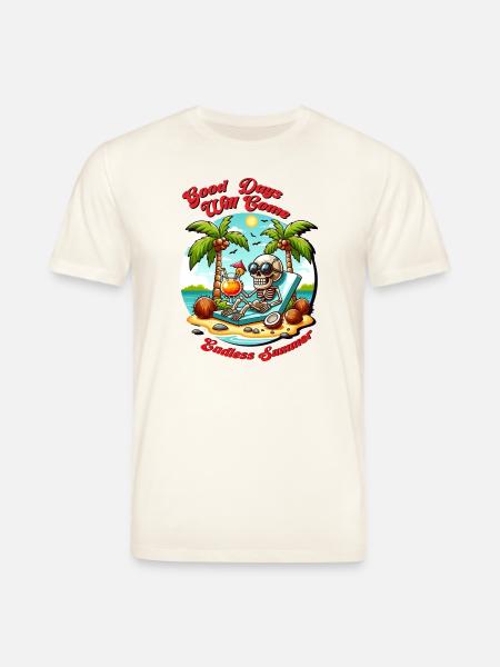 Summer good days - Stanley/Stella CREATOR Unisex Organic T-Shirt - natural white