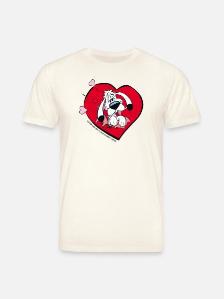 Asterix & Obelix - Idefix Mit Herz - Stanley/Stella Unisex Bio-T-Shirt CREATOR  - Naturweiß 