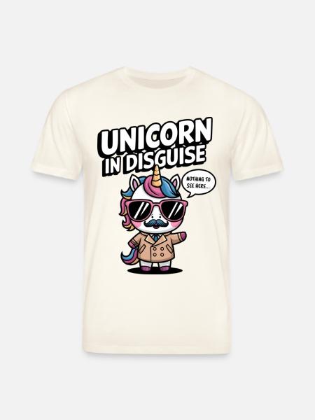 Unverkleidetes Einhorn - Stanley/Stella Unisex Bio-T-Shirt CREATOR  - Naturweiß 